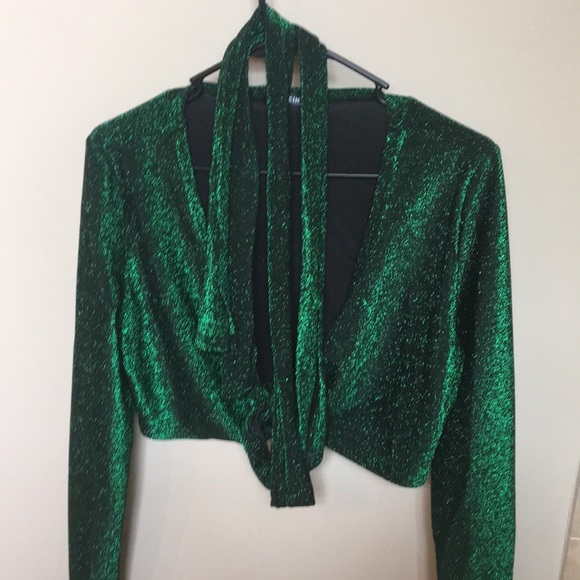 Green shimmer top - Picture 3 of 3